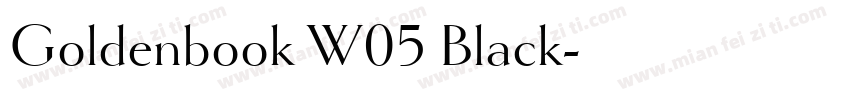 Goldenbook W05 Black字体转换